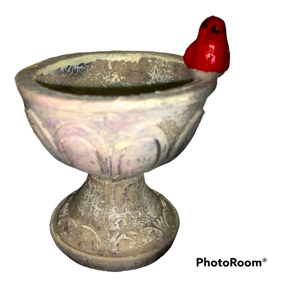 🐤 CERAMIC BIRD BATH FIGURINE 🐤 - Picture 4 of 4